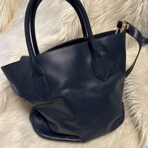 J.CREW Elegant leather Navy Tote Bag for Women